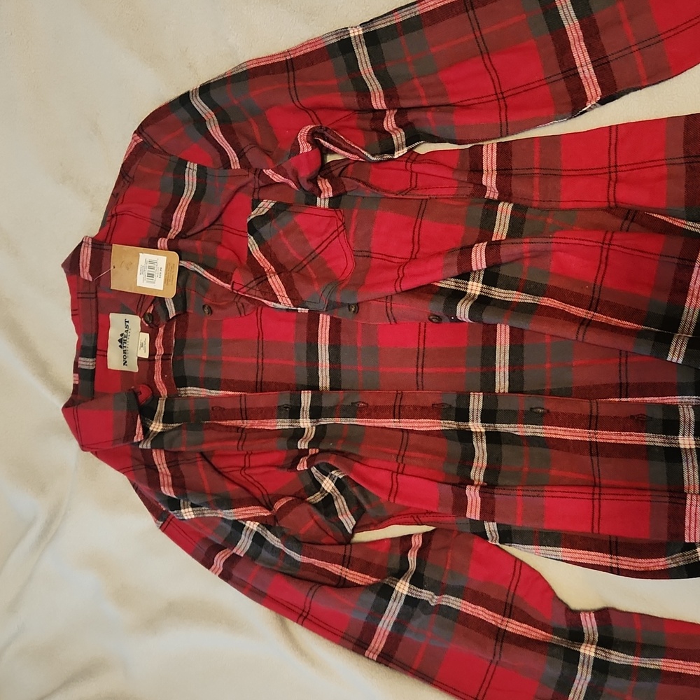 NWT Red women's flannel,  M